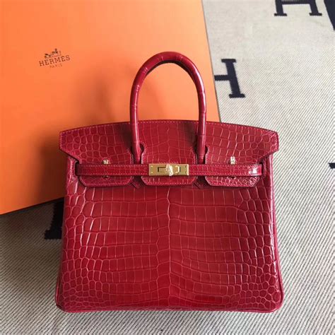 hermes red crocodile bag|hermes crocodile bag cost.